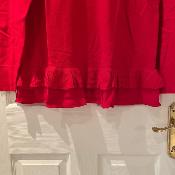 Ruffle sweater red - Picture 3 of 4